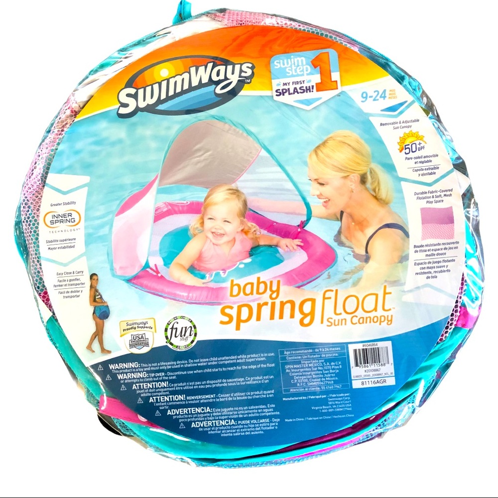 NWT! Swimways Baby Spring Float Step 1 Sun Shade